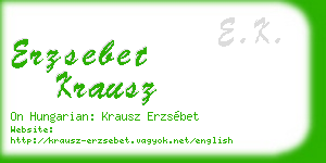 erzsebet krausz business card